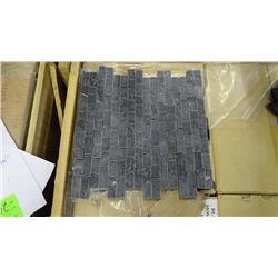 15 BOXES 150 PCS 12X12 BLACK LIMESTONE HONED MOSAIC RETAIL 2692.00 AT 17.95 PER SQ FT