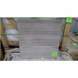 1 CRATE APPROX 90 PCS 24X24 GREY WOODRIDGE MARBLE TILE RETAIL 6655.00 AT 18.48 PER SQ FT