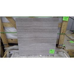 1 CRATE APPROX 90 PCS 24X24 GREY WOODRIDGE MARBLE TILE RETAIL 6655.00 AT 18.48 PER SQ FT
