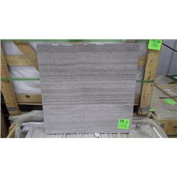 1 CRATE APPROX 90 PCS 24X24 GREY WOODRIDGE MARBLE TILE RETAIL 6655.00 AT 18.48 PER SQ FT