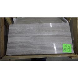 1 CRATE 140 PCS 12X24 LIGHT WOODRIDGE MARBLE TILE RETAIL 5173.00 AT 18.48 PER SQ FT