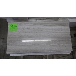 1 PARTIAL PALETTE APPROX 80 PCS 12X24 LIGHT WOODRIDGE MARBLE TILE RETAIL 2956.00 AT 18.48 PER SQ FT