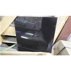 1 CRATE APPROX 150 PCS 12X12 ABSOLUTE BLACK GRANITE TILE RETAIL 2992.00 AT 19.95 PER SQ FT