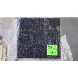 8 BOXES APPROX  90 PCS12X12  3 SECTIONED 4" BLUE PEARL GRANITE MOSAIC RETAIL 2335.00 AT 25.95 PER SQ