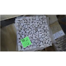 APPROX 66 PCS 12X12 CRAZY TRAVERTINE MOSAIC RETAIL 1184.00 AT 17.95 PER SQ FT