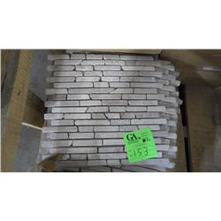 3 BOXES APPROX 39 PCS 12X12 THIN HONED TRAVERTINE MOSAIC RETAIL 622.00 AT 15.95 PER SQ FT