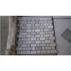 24 BOXES APPROX 100 PCS LIGHT WOODRIDGE STAGGERED MOSAIC RETAIL 1795.00 AT 17.95 PER SQ FT