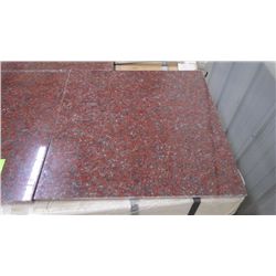 1 CRATE APPROX 168 PCS 18X18 AFRICAN RED GRANITE TILE RETAIL 13,263.00 AT 52.63