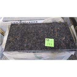 1 CRATE APPROX 180 PCS 12X24 TAN BROWN GRANITE TILE RETAIL 7371.00AT 20.48 PER SQ FT