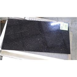 1 CRATE APPROX 110 PCS 12X24  BLACK GALAXY GRANITE TILE RETAIL 4614.00 AT 20.98 PER SQ FT