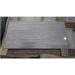 1 CRATE APPROX 140 PCS 12X24 GREY WOODRIDGE MARBLE TILE RETAIL 5453.00 AT 19.48 PER SQ FT