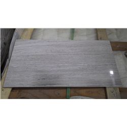 1 CRATE APPROX 130 PCS 12X24 GREY WOODRIDGE MARBLE TILE RETAIL 5063.00 AT 19.48 PER SQ FT