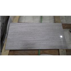 1 CRATE APPROX 140 PCS 12X24 GREY WOODRIDGE MARBLE TILE RETAIL 5453.00 AT 19.48 PER SQ FT