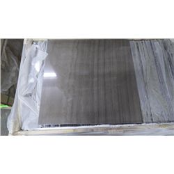 1 CRATE APPROX 100 PCS 24X24 COFFEE WOODRIDGE MARBLE TILE RETAIL 7395.00 AT 18.49 PER SQ FT