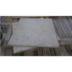 1 CRATE APPROX 75 PCS 18X18 BEIGE TRAVERTINE TILE RETAIL 3745.00 AT 33.30 PER SQ FT
