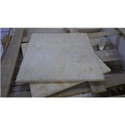 1 CRATE APPROX 75 PCS 18X18 BEIGE TRAVERTINE TILE RETAIL 3745.00 AT 33.30 PER SQ FT