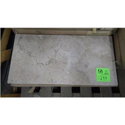1 CRATE APPROX 198 PCS 12X24 HONED TRAVERTINE TILE RETAIL 7316.00 AT 18.48 PER SQ FT