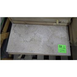 1 CRATE APPROX 198 PCS 12X24 HONED TRAVERTINE TILE RETAIL 7316.00 AT 18.48 PER SQ FT