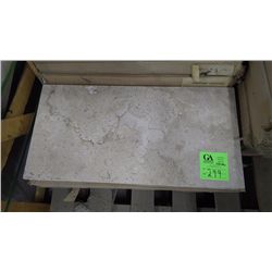 1 CRATE APPROX 198 PCS 12X24 HONED TRAVERTINE TILE RETAIL 7316.00 AT 18.48 PER SQ FT