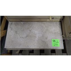 1 CRATE APPROX 162 PCS 12X24 HONED TRAVERTINE TILE RETAIL 5985.00 AT 18.48 PER SQ FT