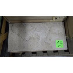 1 CRATE APPROX 87 PCS 12X24 HONED TRAVERTINE TILE RETAIL 3214.00 AT 18.48 PER SQ FT