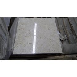 1 CRATE APPROX 180 PCS 16X16 LIGHT TRAVERTINE POLISHED TILE RETAIL 5931.00 AT 26.36 PER SQ FT