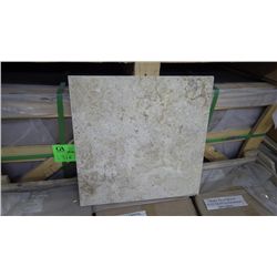 1 CRATE APPROX 180 PCS 16X16 LIGHT TRAVERTINE POLISHED TILE RETAIL 5931.00 AT 26.36 PER SQ FT