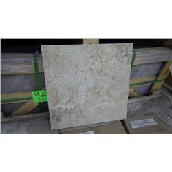 1 CRATE APPROX 180 PCS 16X16 LIGHT TRAVERTINE POLISHED TILE RETAIL 5931.00 AT 26.36 PER SQ FT