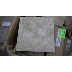 1 CRATE APPROX 190 PCS 12X12 TRAVERTINE POLISHED TILE RETAIL 3410.00 AT 17.95 PER SQ FT