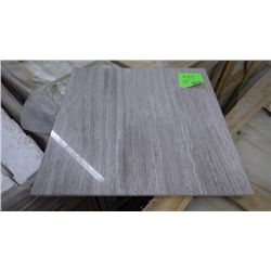 1 CRATE APPROX 114 PCS 18X18 GREY WOODRIDGE MARBLE TILE RETAIL 5124.00 AT 29.97 PER SQ FT