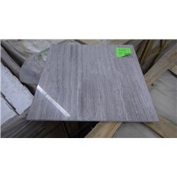 1 CRATE APPROX 120 PCS 18X18 GREY WOODRIDGE MARBLE TILE RETAIL 5394.00 AT 29.97 PER SQ FT