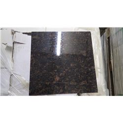 1 CRATE APPROX 168 PCS 18X18 TAN BROWN GRANITE TILE RETAIL 7719.00 AT 30.63 PER SQ FT