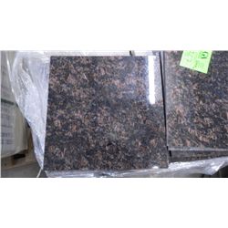 1 CRATE APPROX 360 PCS 12X12 TAN BROWN GRANITE TILE RETAIL 6822.00 AT 18.95 PER SQ FT