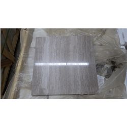 1 CRATE APPROX 360 PCS 12X12 LIGHT WOODRIDGE MARBLE TILE RETAIL 6462.00 AT 17.95 PER SQ FT