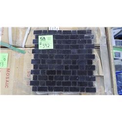 15 BOXES APPROX 150 PCS 12X12 BLACK LIMESTONE STAGGERED MOSAIC RETAIL 2842.00 AT 18.95 PER SQ FT