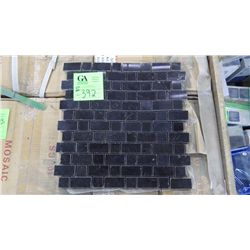 15 BOXES APPROX 150 PCS 12X12 BLACK LIMESTONE STAGGERED MOSAIC RETAIL 2842.00 AT 18.95 PER SQ FT