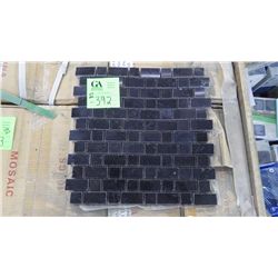 15 BOXES APPROX 150 PCS 12X12 BLACK LIMESTONE STAGGERED MOSAIC RETAIL 2842.00 AT 18.95 PER SQ FT