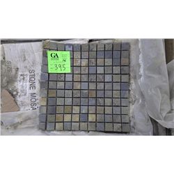 27 BOXES APPROX 135 PCS 12X12 CHARCOAL TERRACOTTA 1" SQUARES MOSAIC RETAIL 2288.00 AT 16.95 PER SQ F