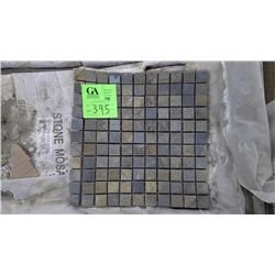 27 BOXES APPROX 135 PCS 12X12 CHARCOAL TERRACOTTA 1" SQUARES MOSAIC RETAIL 2288.00 AT 16.95 PER SQ F