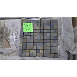 27 BOXES APPROX 135 PCS 12X12 CHARCOAL TERRACOTTA 1" SQUARES MOSAIC RETAIL 2288.00 AT 16.95 PER SQ F