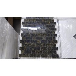 11  BOXES APPROX 110 PCS 12X12 UBATUBA GRANITE STAGGERED MOSAIC RETAIL 2634.00 AT 23.95 PER SQ FT