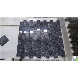 13 BOXES APPROX 130 PCS 12X12 BLUE PEARL GRANITE STAGGERED MOSAIC RETAIL 2593.00 AT 19.95 PER SQ FT
