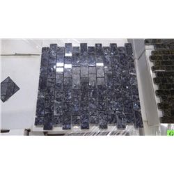 13 BOXES APPROX 130 PCS 12X12 BLUE PEARL GRANITE STAGGERED MOSAIC RETAIL 2593.00 AT 19.95 PER SQ FT