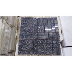 12 BOXES APPROX 120 PCS 12X12 BLUE PEARL GRANITE 1" MOSAIC RETAIL 3114.00 AT 25.95 PER SQ FT