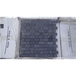 25 BOXES APPROX 130PCS 12X12 PREMIUM BLACK STAGGERED MOSAIC RETAIL 2073.00 AT 15.95 PE SQ FT