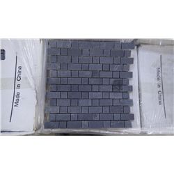 26 BOXES APPROX 135 PCS 12X12 PREMIUM BLACK STAGGERED MOSAIC RETAIL 2153.00 AT 15.95 PER SQ FT