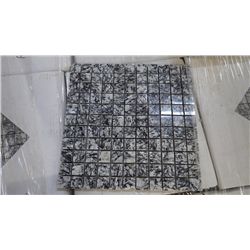 10 BOXES APPROX 100 PCS 12X12 OCEAN WAVE GRANITE 1" SQUARES MOSAIC RETAIL 1995.00 AT 19.95 PER SQ FT