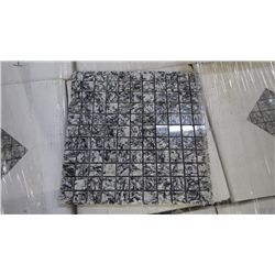 10 BOXES APPROX 100 PCS 12X12 OCEAN WAVE GRANITE 1" SQUARES MOSAIC RETAIL 1995.00 AT 19.95 PER SQ FT