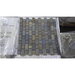 23 BOXES APPROX 110 PCS 12X12 CHARCOAL TERRACOTTA STAGGERED MOSAIC RETAIL 1754.00 AT 15.95 PER SQ FT