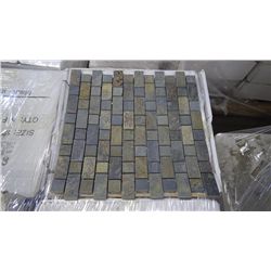 23 BOXES APPROX 115 PCS 12X12 CHARCOAL TERRACOTTA STAGGERED MOSAIC RETAIL 1834.00 AT 15.95 PER SQ FT